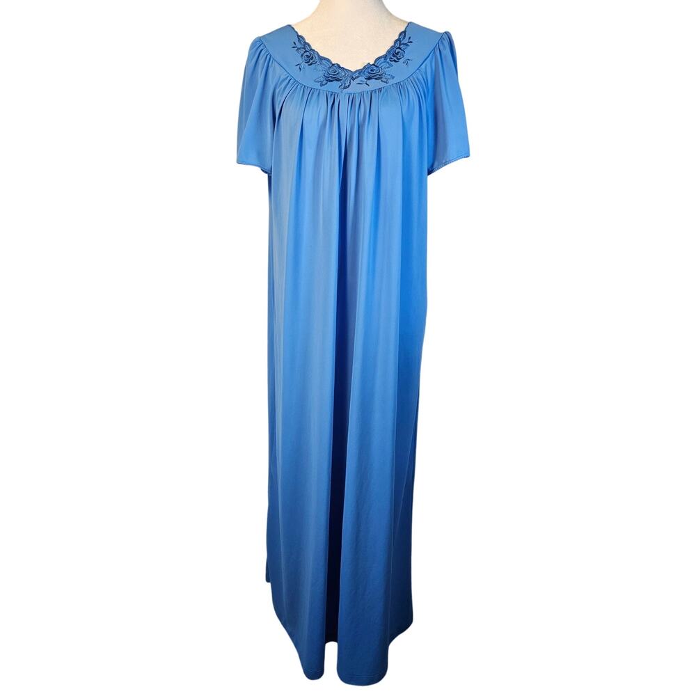 Shadowline Women's Petals Gown Full Length Sky Blue Size Small